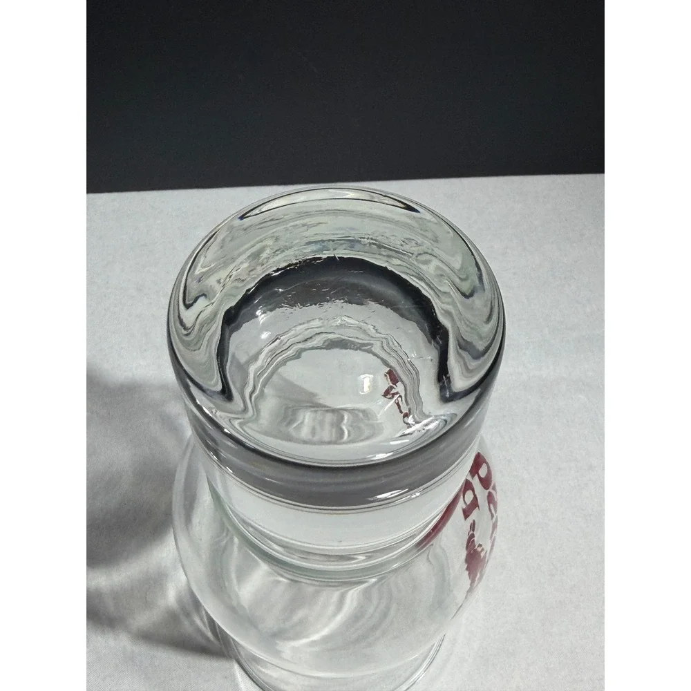 Vintage Red Lobster Hurricane Cocktail Glass Clear Heavy Base Barware Collection